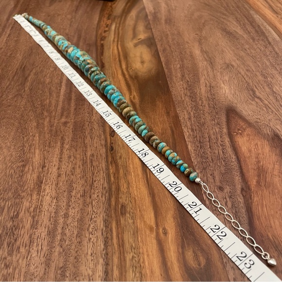 Jay King Boulder Turquoise Rondelle Bead & Sterling Silver Necklace - Picture 9 of 12